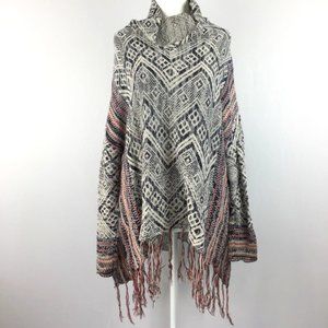 Mossimo fringed poncho sweater Sz XS